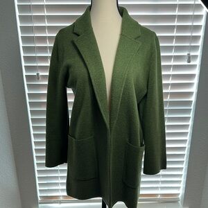 J.Crew Green Open Front Coat